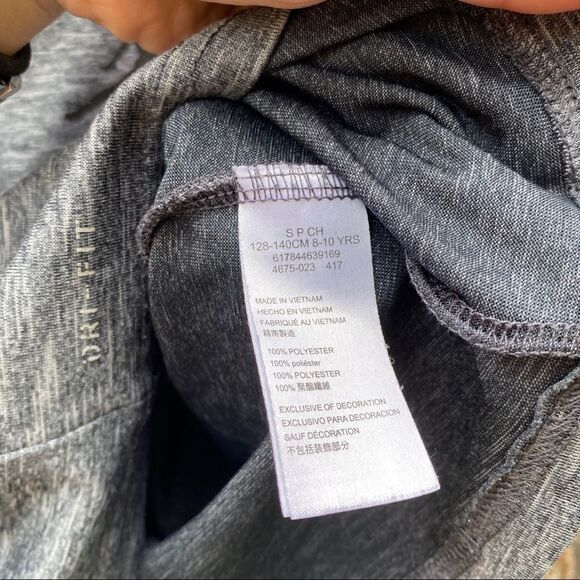 Boys Jordan Dri Fit Grey Long Sleeve Top Sz S - Picture 5 of 6